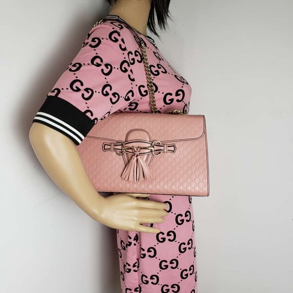 Authentic Gucci Emily Medium Leather Shoulder Bag - Picture 14 of 15
